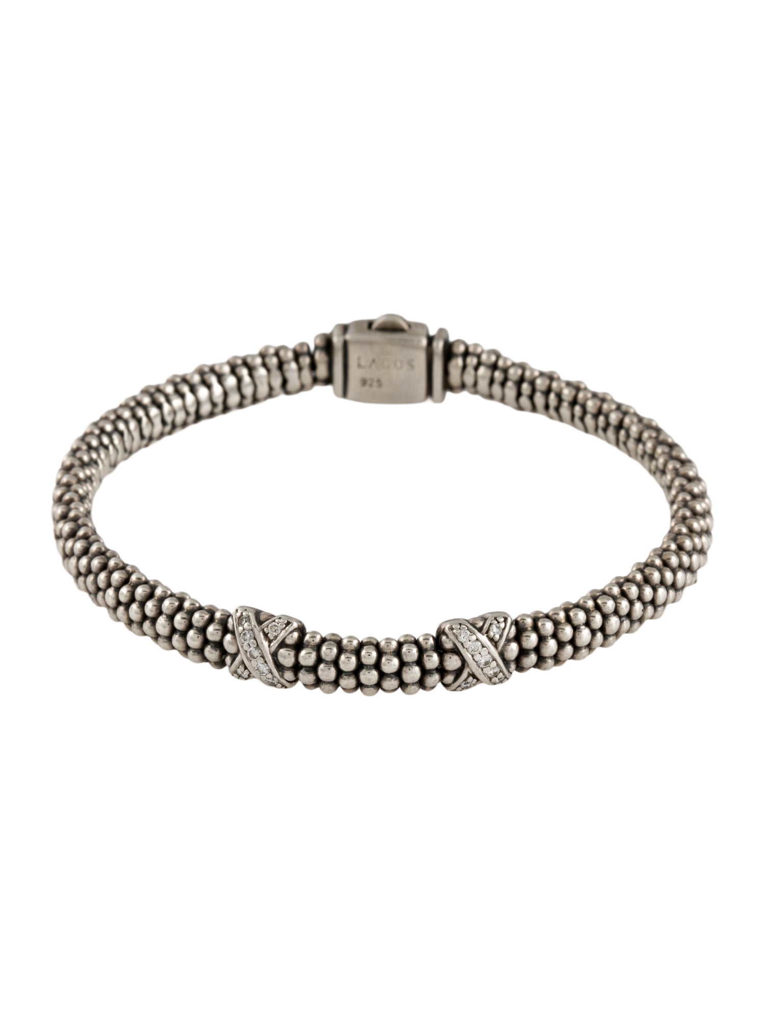 Lagos Diamond Double-X Station Bracelet