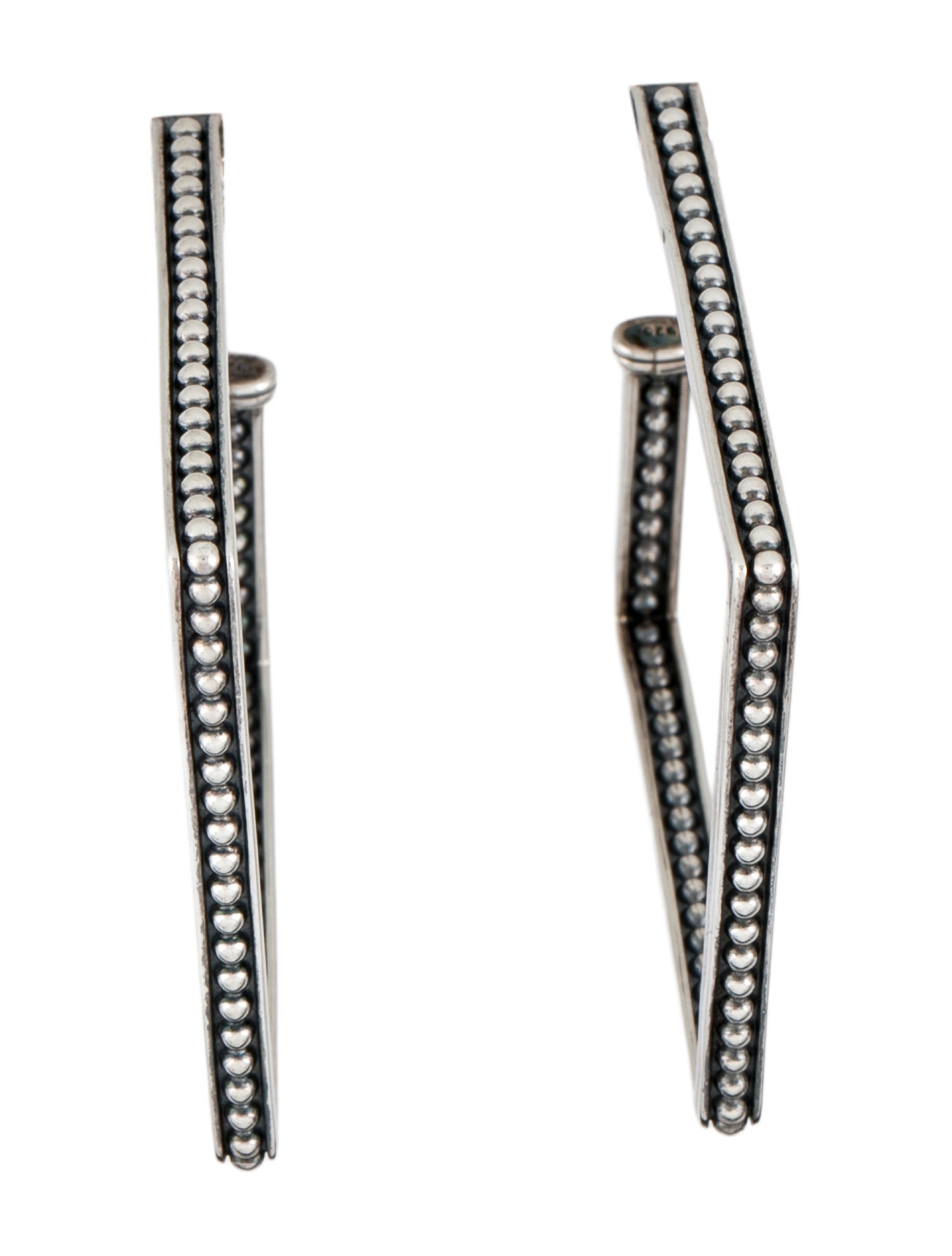 Lagos Square Caviar Hoop Earrings