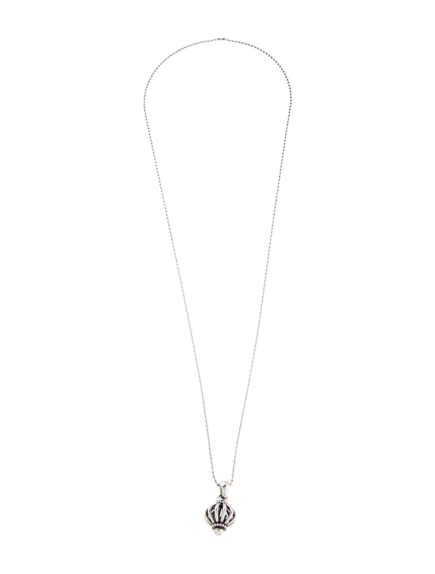 Lagos Signature Caviar Birdcage Pendant Necklace
