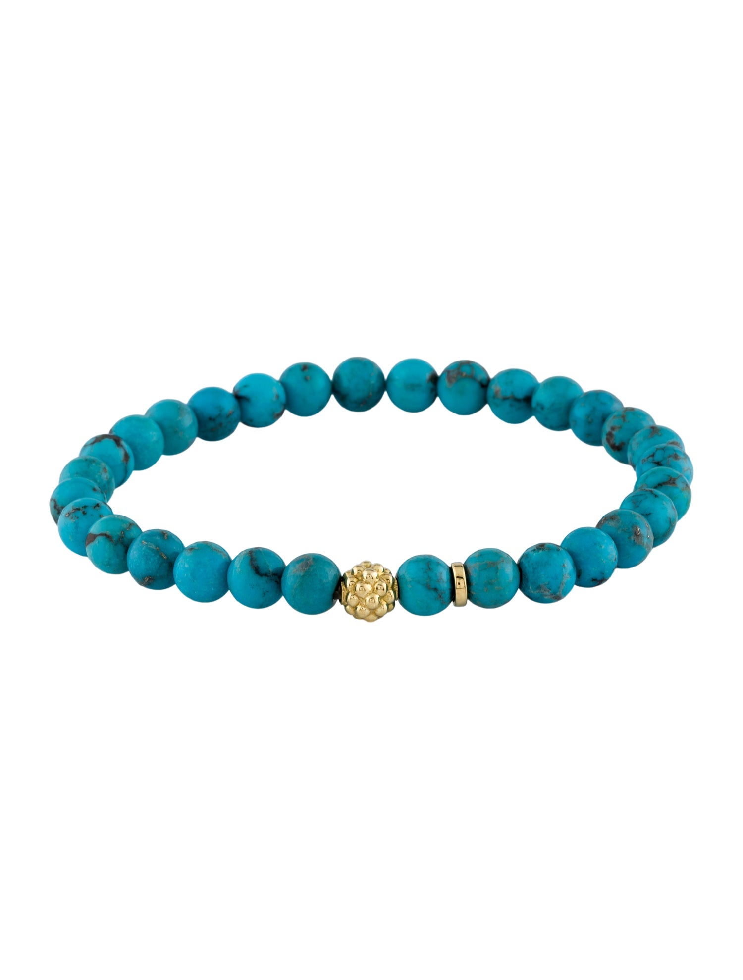 Lagos 18K Turquoise Station Bead Bracelet