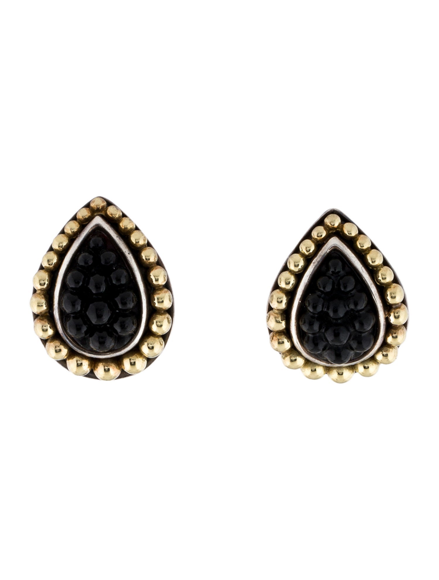 Lagos Onyx Caviar Earclip Earrings