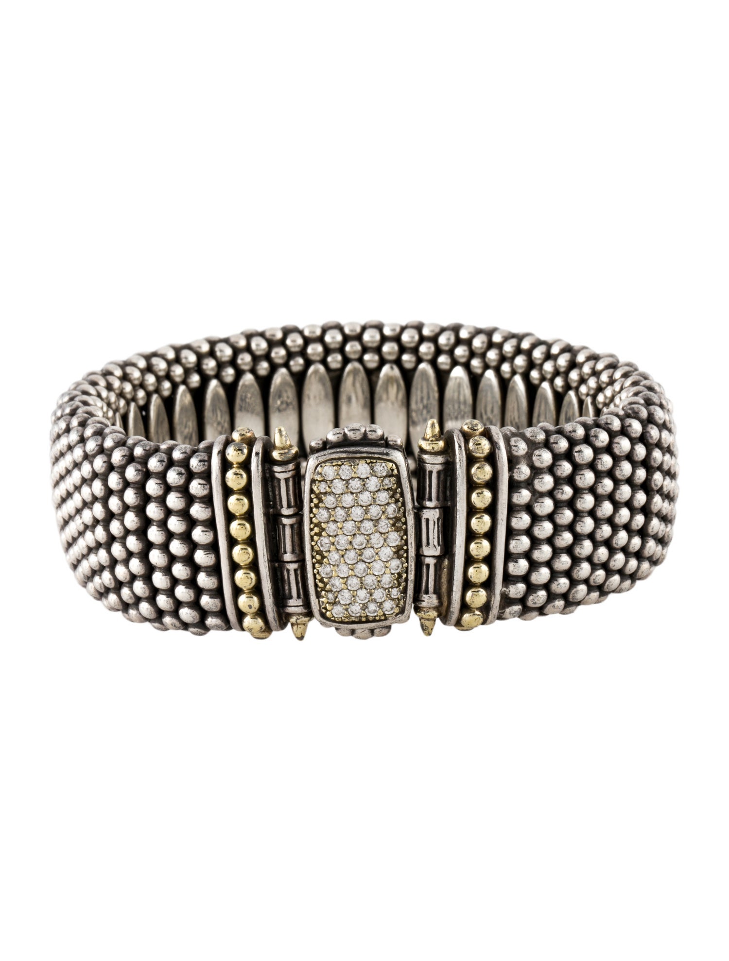Lagos Diamond Caviar Lux Link Bracelet, 23mm