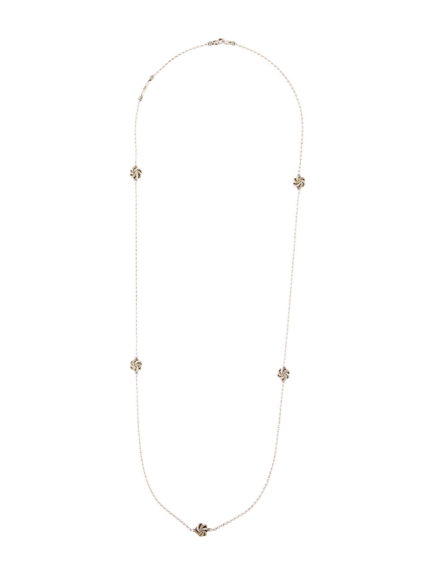 Lagos Station Two-Tone Love Knot Necklace