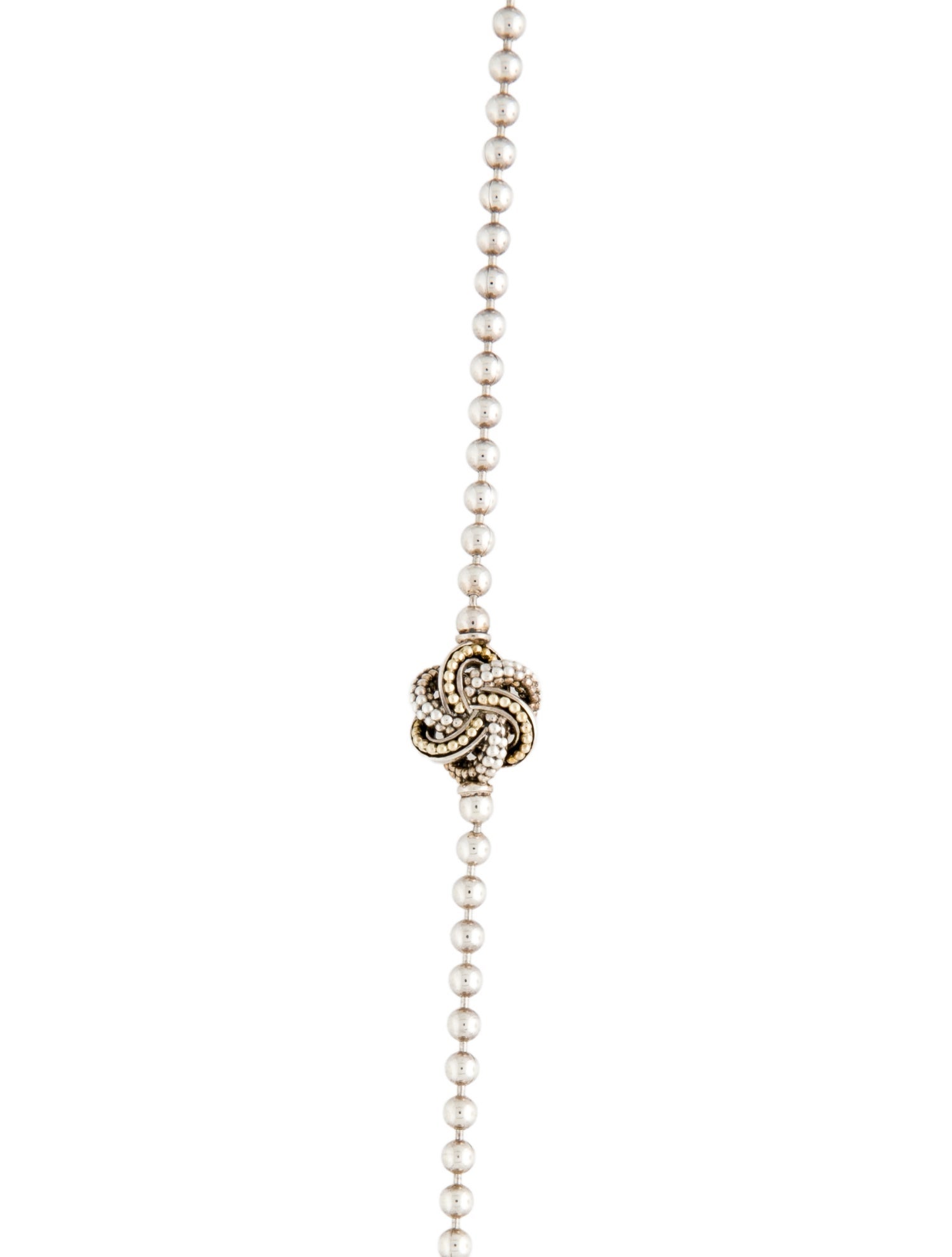 Lagos Station Two-Tone Love Knot Necklace