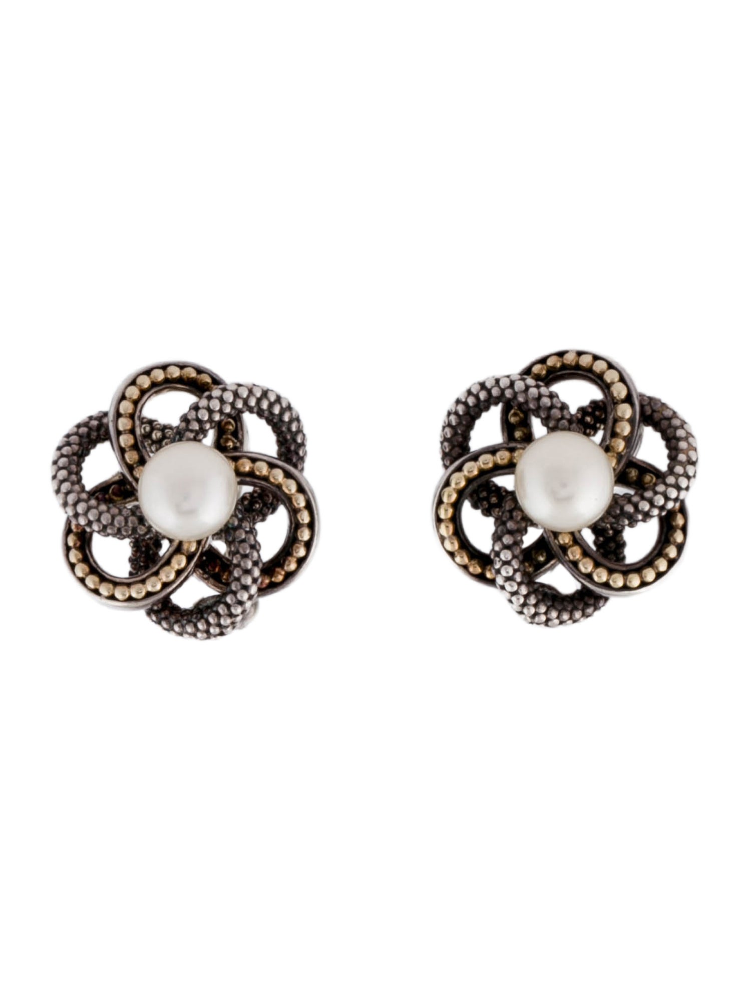 Lagos Pearl Love Knot Earclips