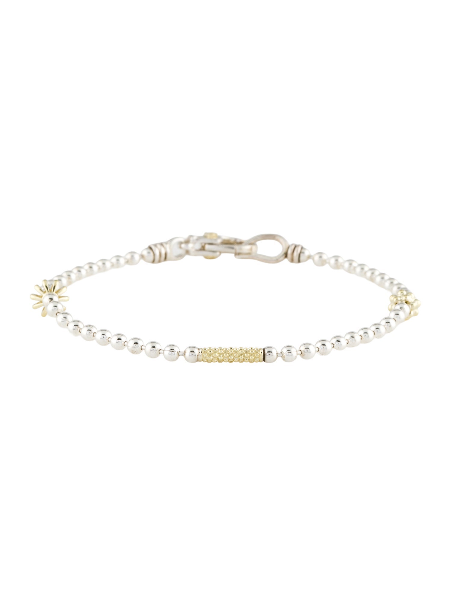 Lagos Two-Tone Caviar Beaded Bracelet