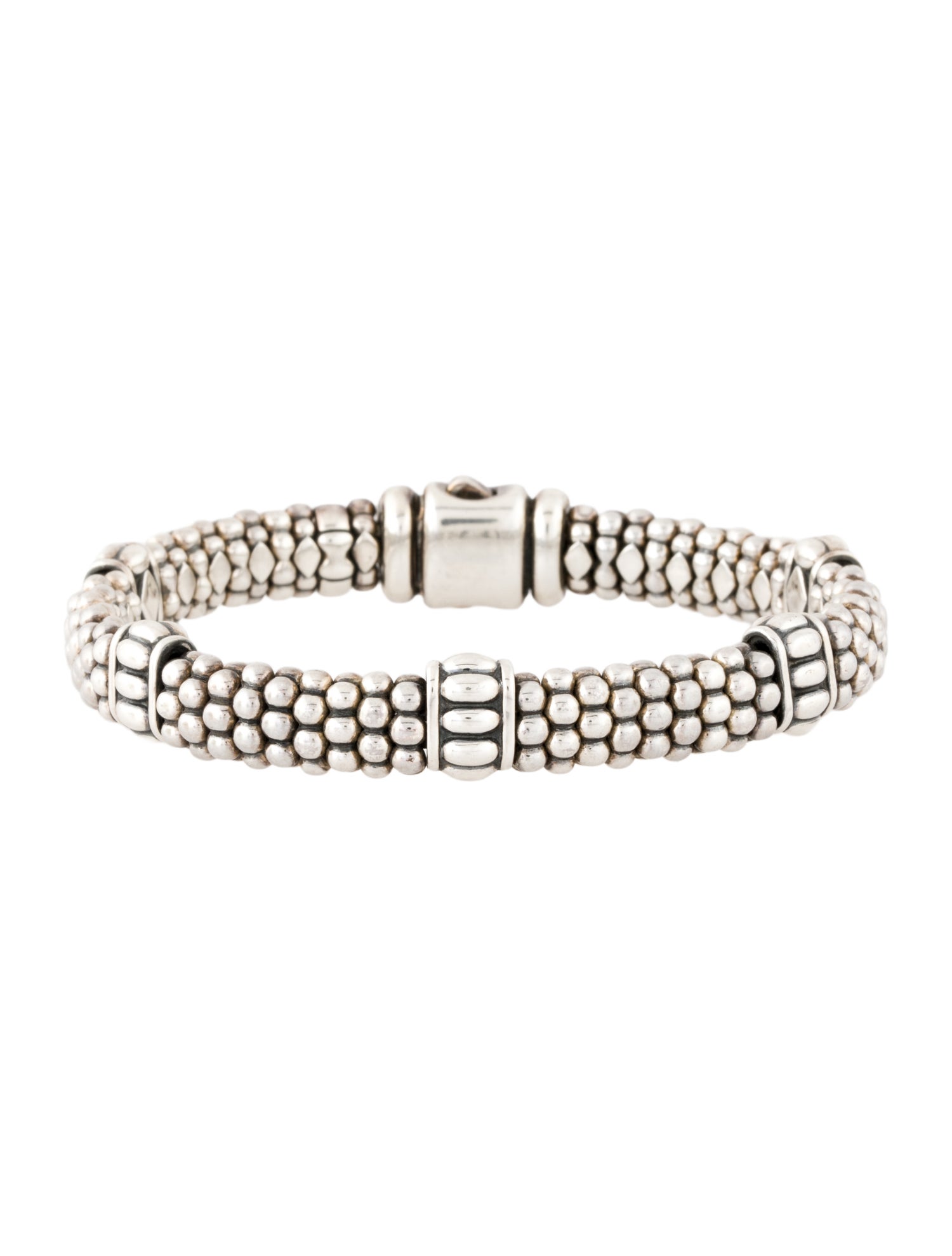 Lagos Signature Caviar Fluted Beaded Bracelet