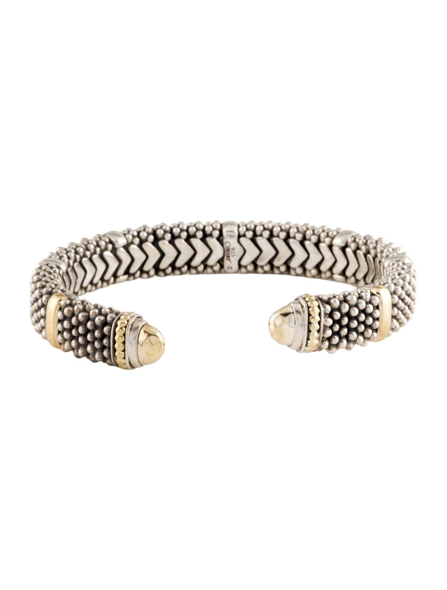 Lagos Caviar Two-Tone Cuff Bracelet