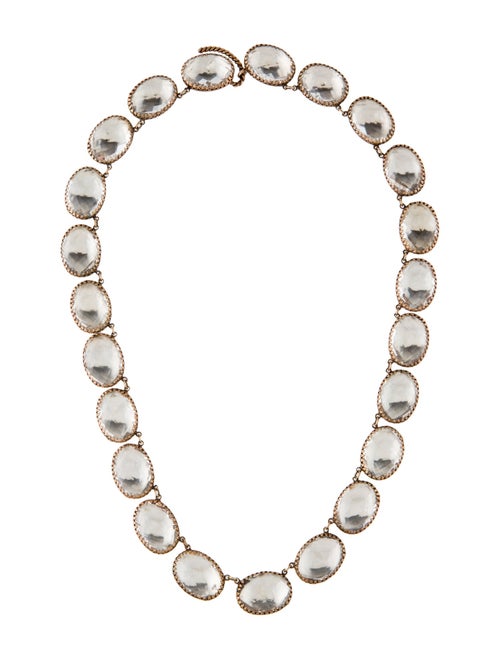 Larkspur & Hawk Quartz Olivia Button Riviere Link Necklace