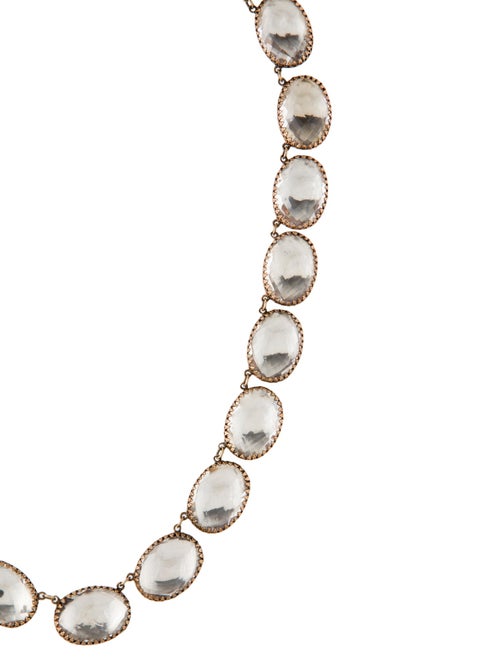 Larkspur & Hawk Quartz Olivia Button Riviere Link Necklace