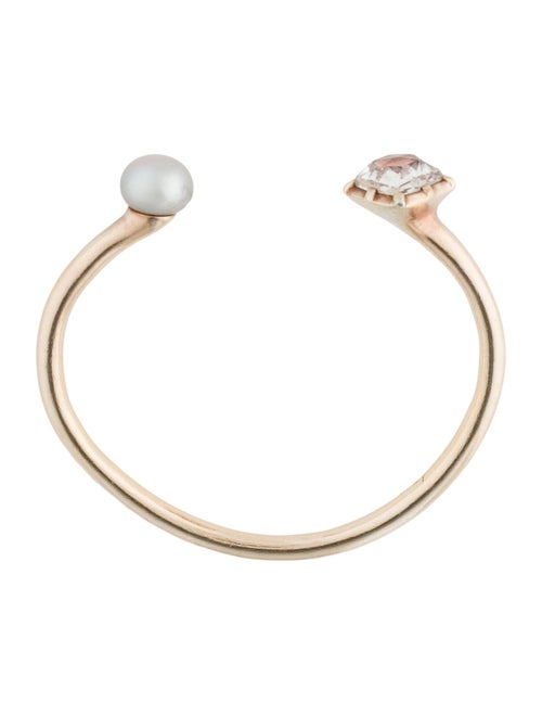 Larkspur & Hawk Pearl & Quartz Doublet Bella Cuff Bracelet