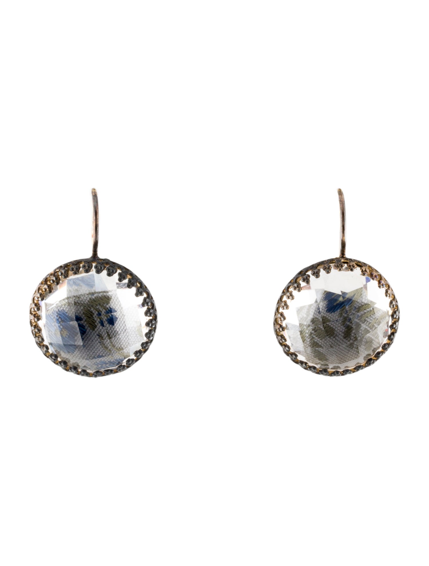 Larkspur & Hawk Quartz Doublet Olivia Button Drop Earrings