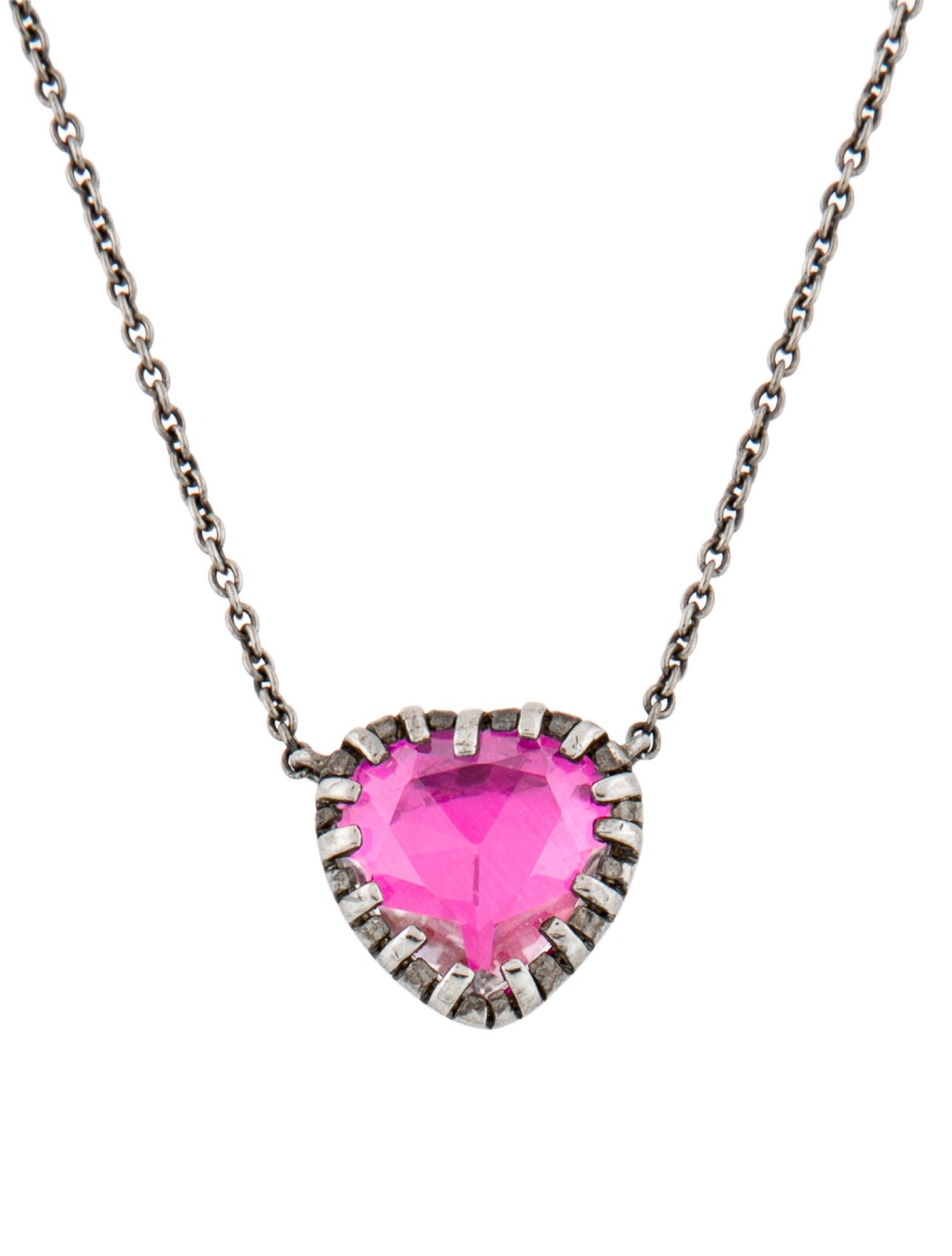 Larkspur & Hawk Quartz Valentina Button Pendant Necklace