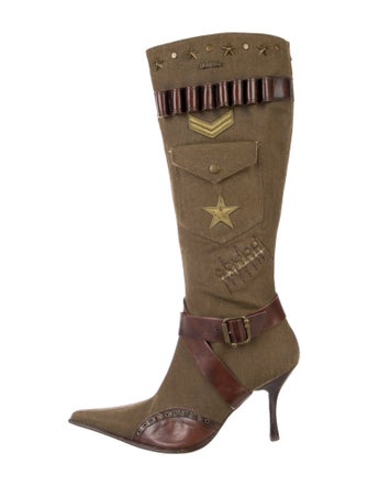 El Dantes Canvas Embroidered Accent Boots