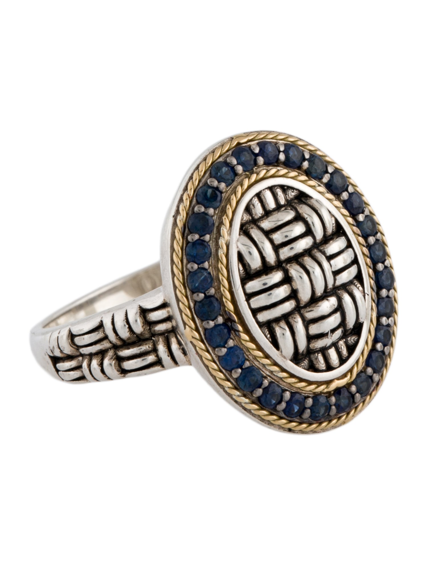 LALI Jewels Two-Tone Sapphire Cocktail Ring
