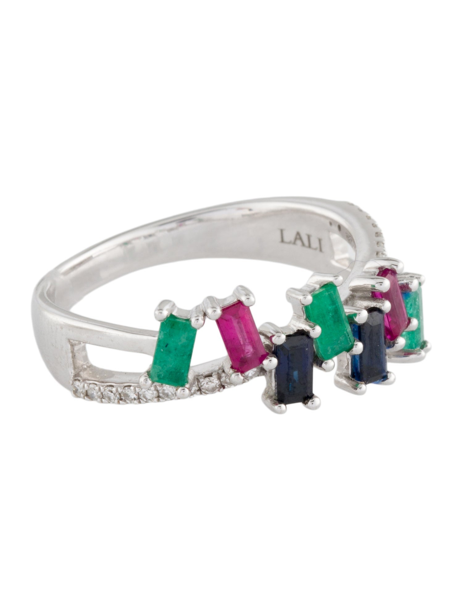 LALI Jewels 14K Multistone & Diamond Band