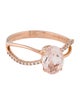 LALI Jewels 14K 1.21ctw Morganite & Diamond Cocktail Ring