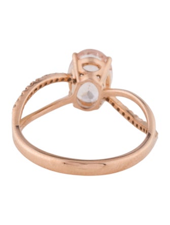 LALI Jewels 14K 1.21ctw Morganite & Diamond Cocktail Ring