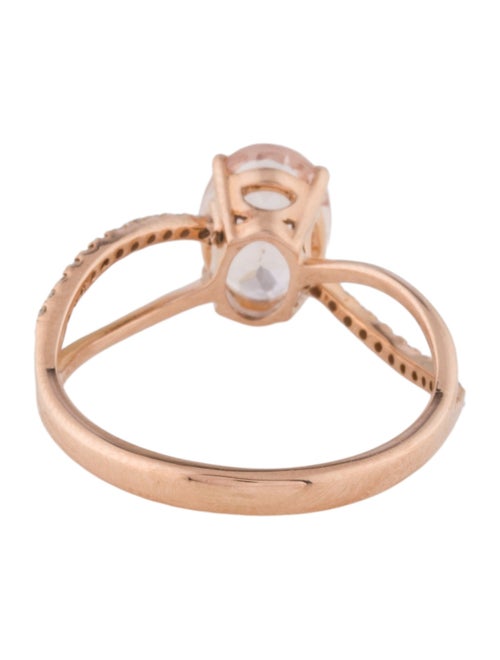 LALI Jewels 14K 1.21ctw Morganite & Diamond Cocktail Ring