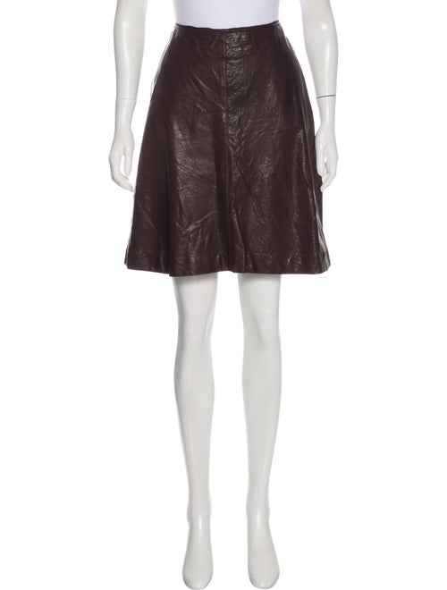 Lanvin Leather A-Line Skirt
