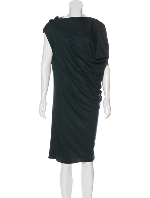Lanvin Knit Midi Dress Green