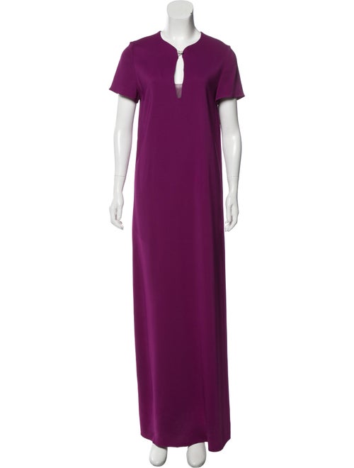 Lanvin Cap Sleeve Evening Gown Violet