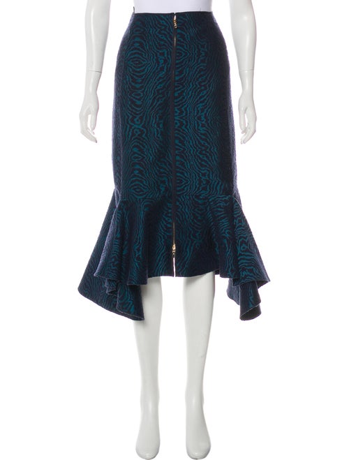 Lanvin Jacquard Flared Skirt
