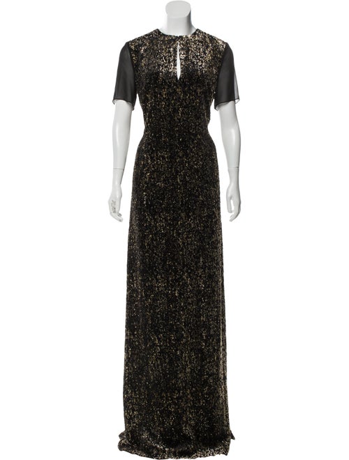 Lanvin Metallic Evening Dress w/ Tags Black