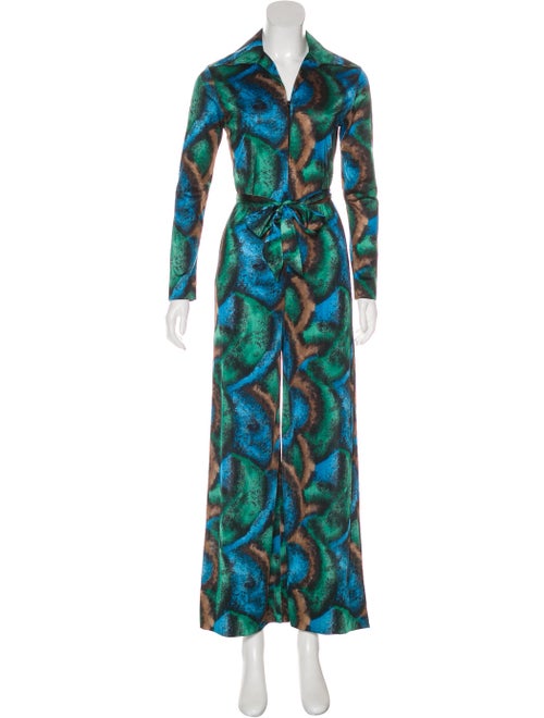 Lanvin Abstract Pattern Jumpsuit Green
