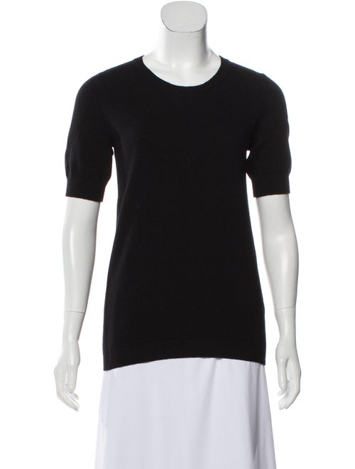 Lanvin Knit Short Sleeve Sweater Black