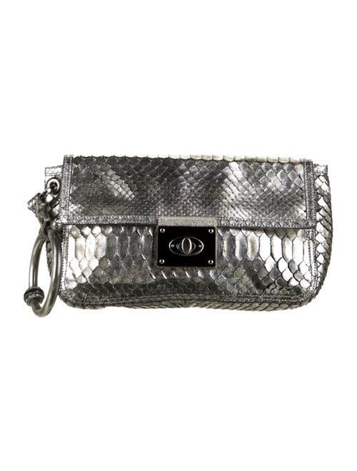 Lanvin Python ring Metallic Clutch Metallic