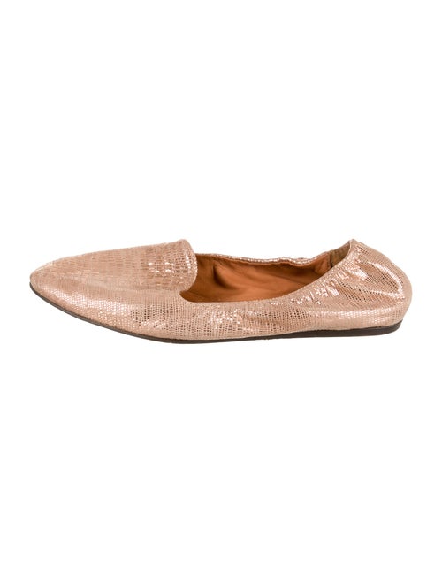 Lanvin Metallic Round-Toe Flats Metallic