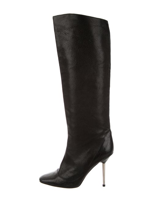 Lanvin Leather Knee-High Boots Black