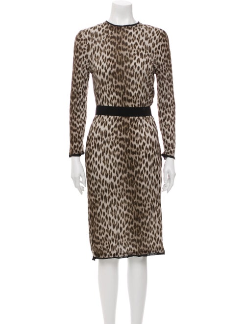 Lanvin Animal Print Midi Length Dress