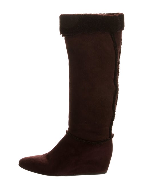 Lanvin Suede Knee-High Boots