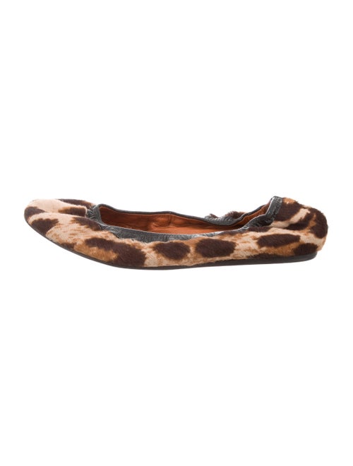 Lanvin Ponyhair Ballet Flats Tan