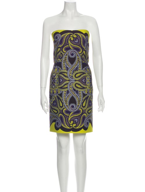 Lanvin Paisley Print Mini Dress Brown