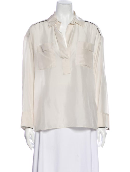 Lanvin Silk Long Sleeve Blouse