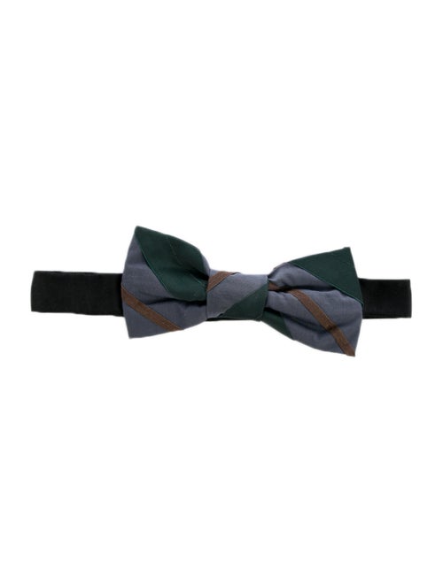 Lanvin Woven Bow Tie green