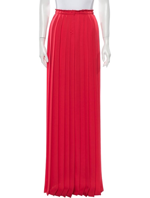 Lanvin Pleated Accents Long Skirt Red