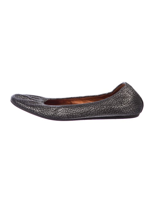 Lanvin Leather Ballet Flats Metallic