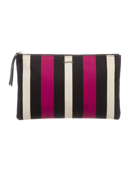 Lanvin Medium Striped Pochette Black