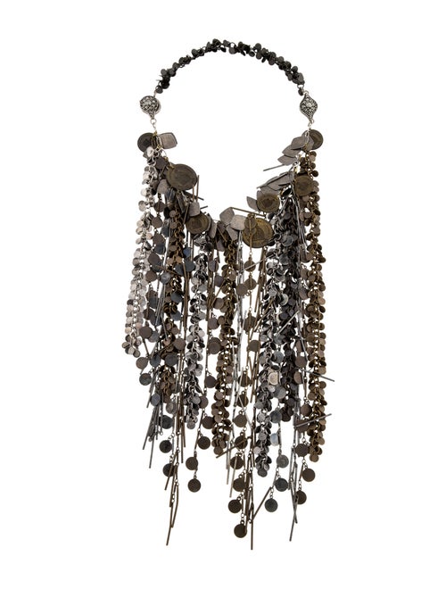 Lanvin Multi-Chain Collar Necklace brass