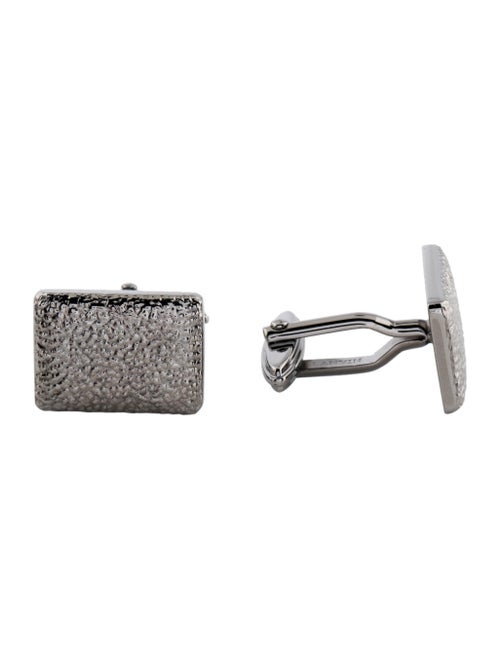 Lanvin Textured Cufflinks Silver