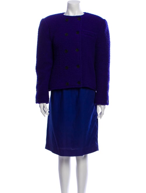 Lanvin Linen Skirt Suit Purple
