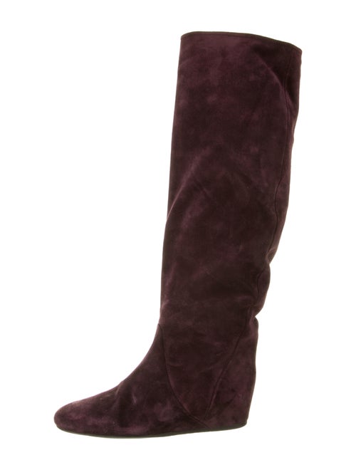 Lanvin Suede Boots Purple