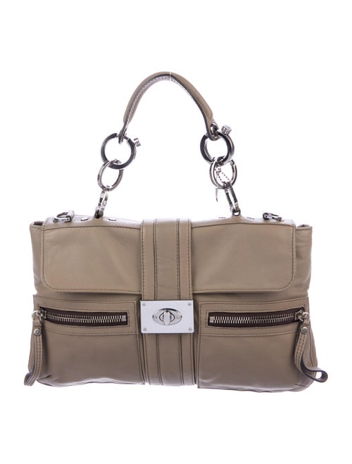 Lanvin Soft Leather Satchel Silver