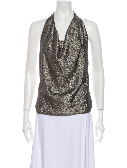Lanvin 2017 Silk Top Metallic