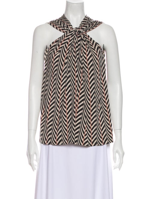 Lanvin Striped Halterneck Blouse