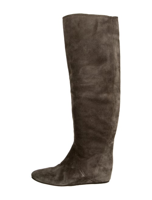 Lanvin Suede Boots Green